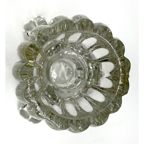 Vintage 1950's Jeannette Clear Crystal Candle Holder

Features National pattern - Picture 2 of 3